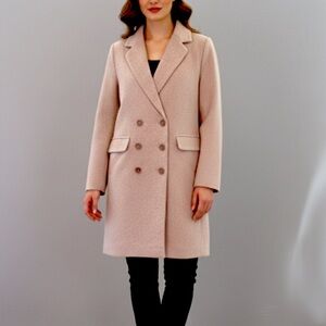 Truth - NWT women’s Pea Coat light‎ pink double breasted closure jacket size XS